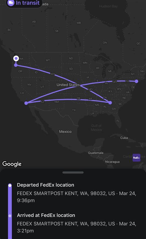 fedex tracking live map